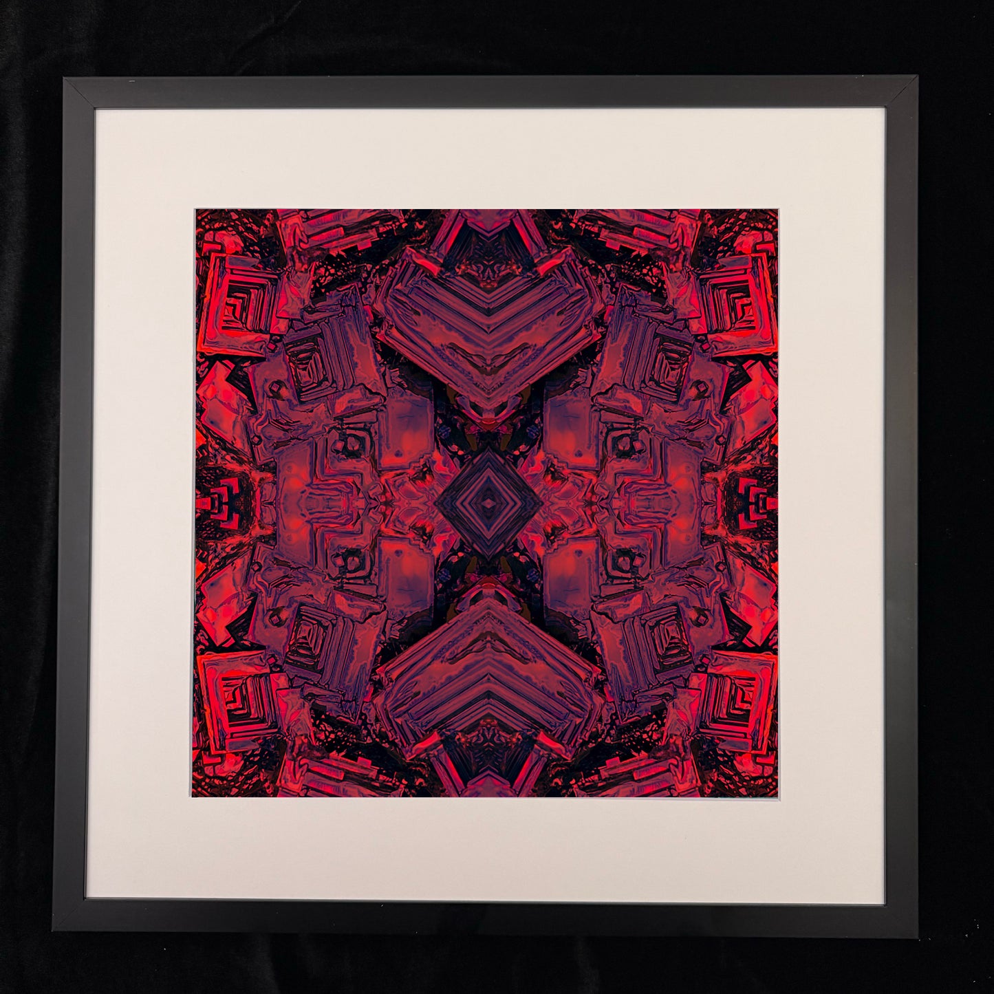 Bismuth Crystal Fractal Red