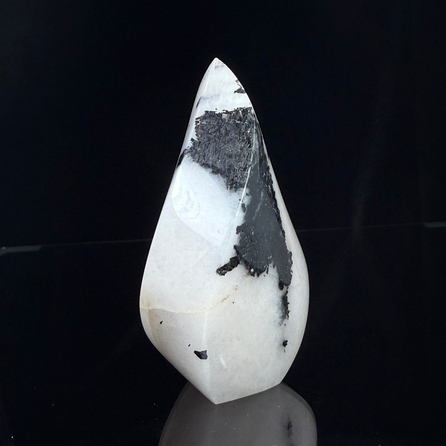 Quartz with Black Tourmaline Flame