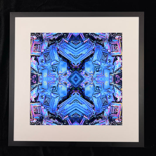 Bismuth Crystal Fractal Blue