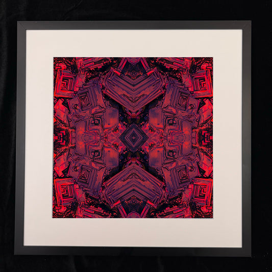 Bismuth Crystal Fractal Red