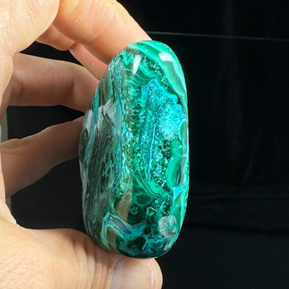 Polished Malachite with Chrysocolla