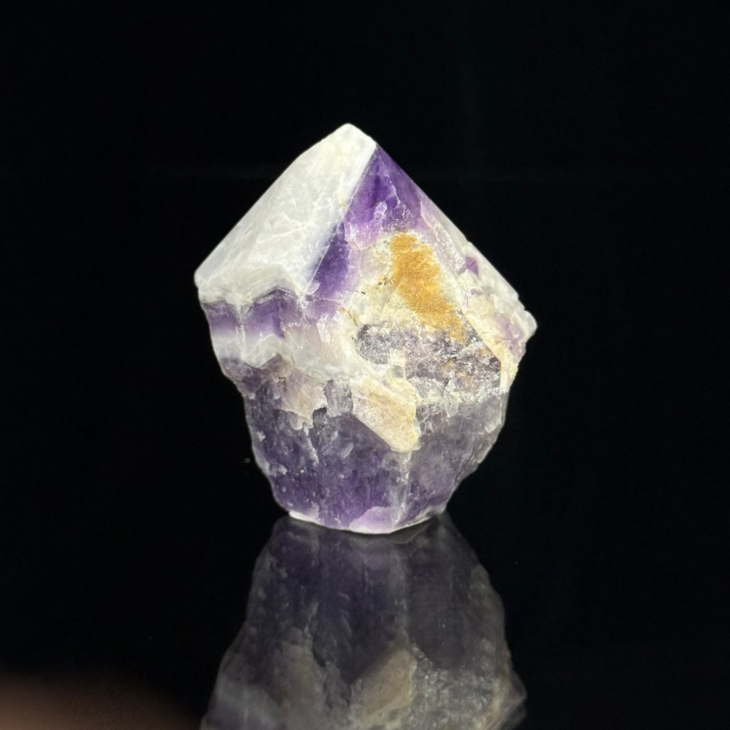 Polished Chevron Amethyst Point