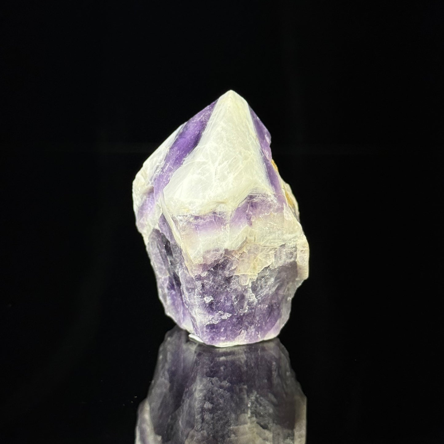 Polished Chevron Amethyst Point