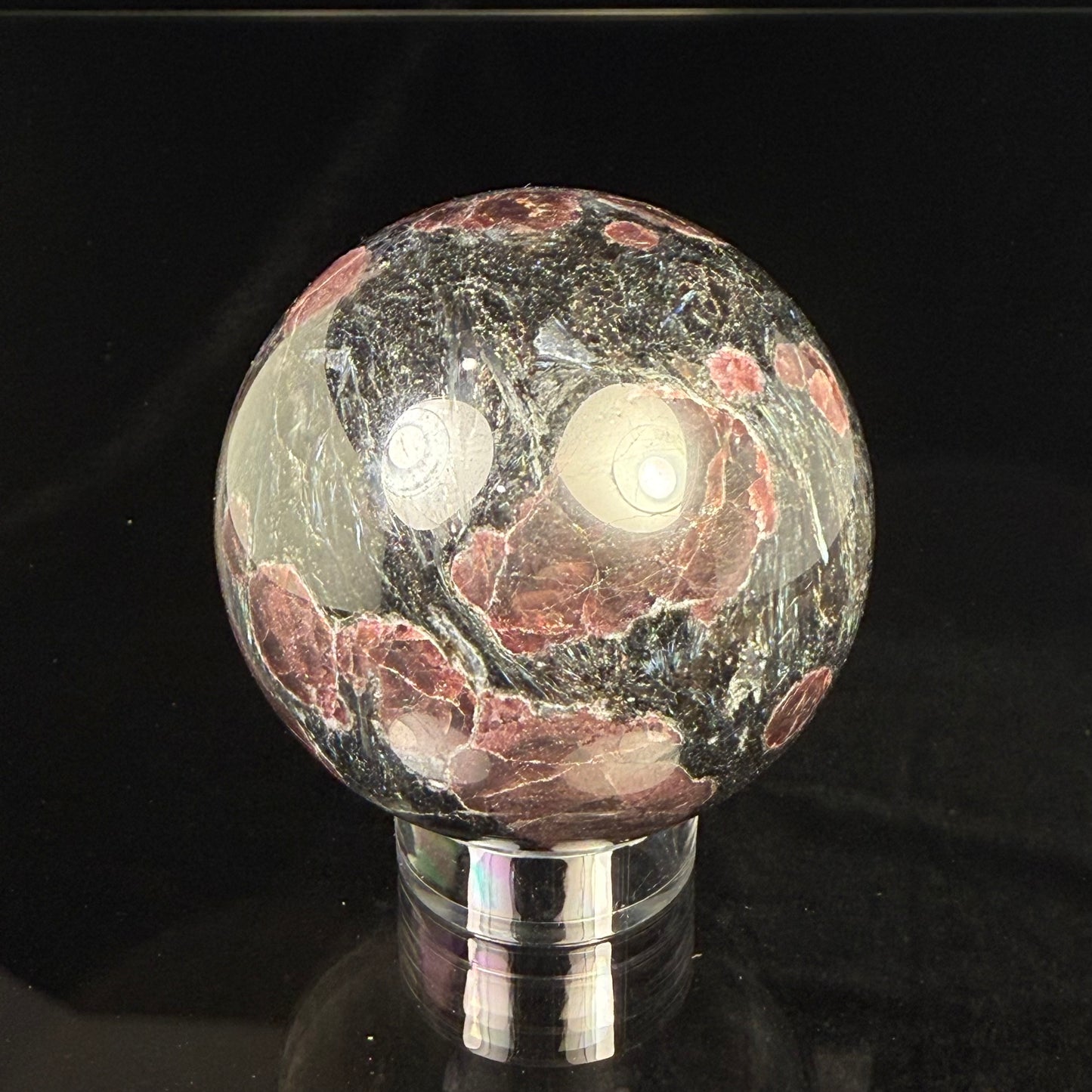 Garnet Arfvedsonite Sphere