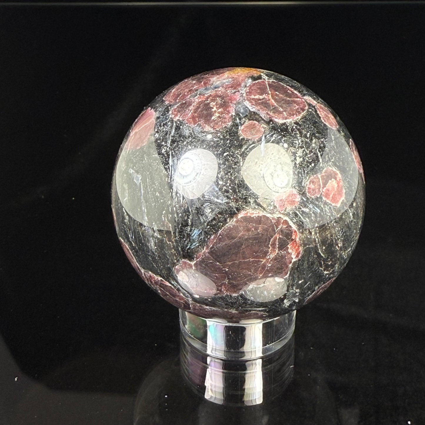 Garnet Arfvedsonite Sphere