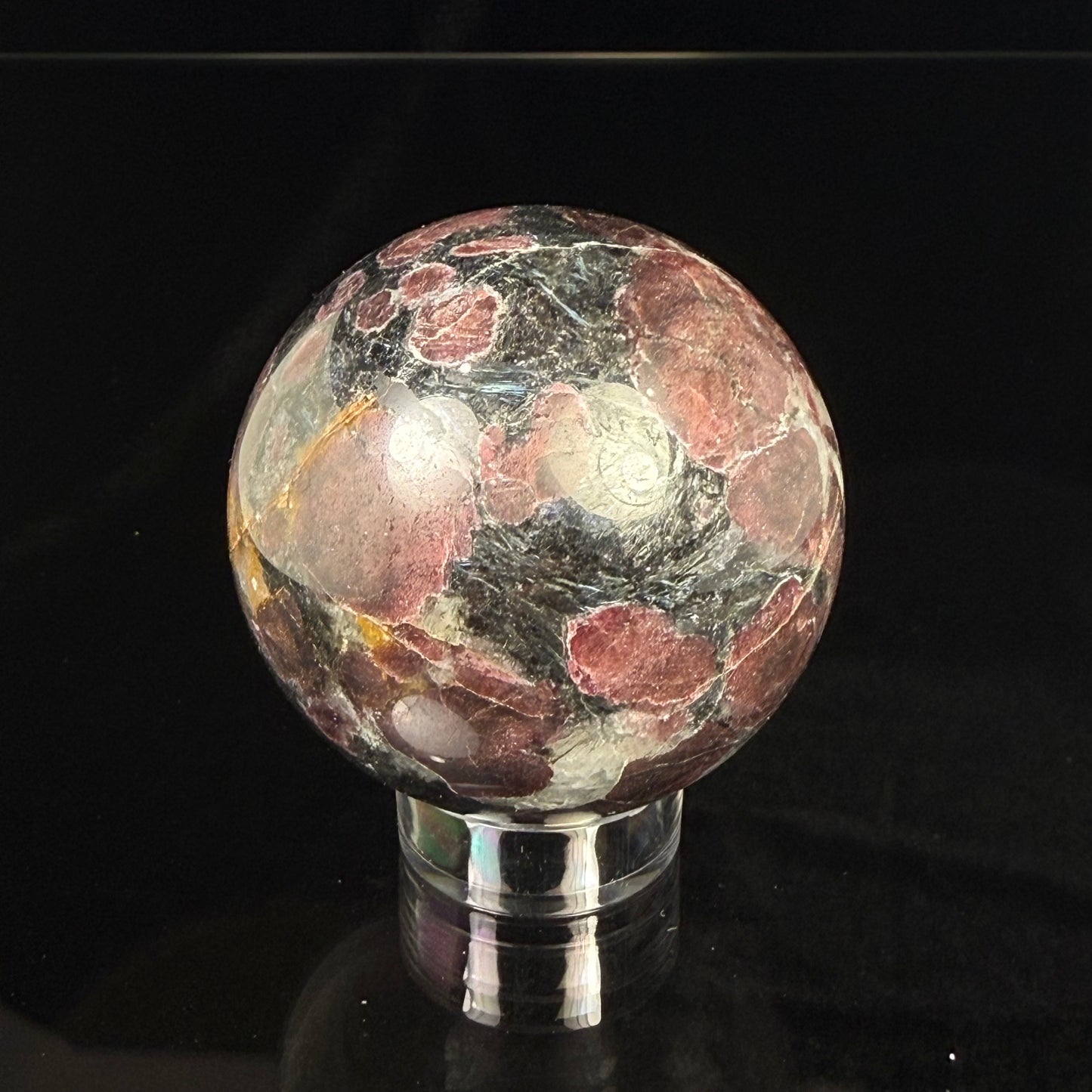 Garnet Arfvedsonite Sphere