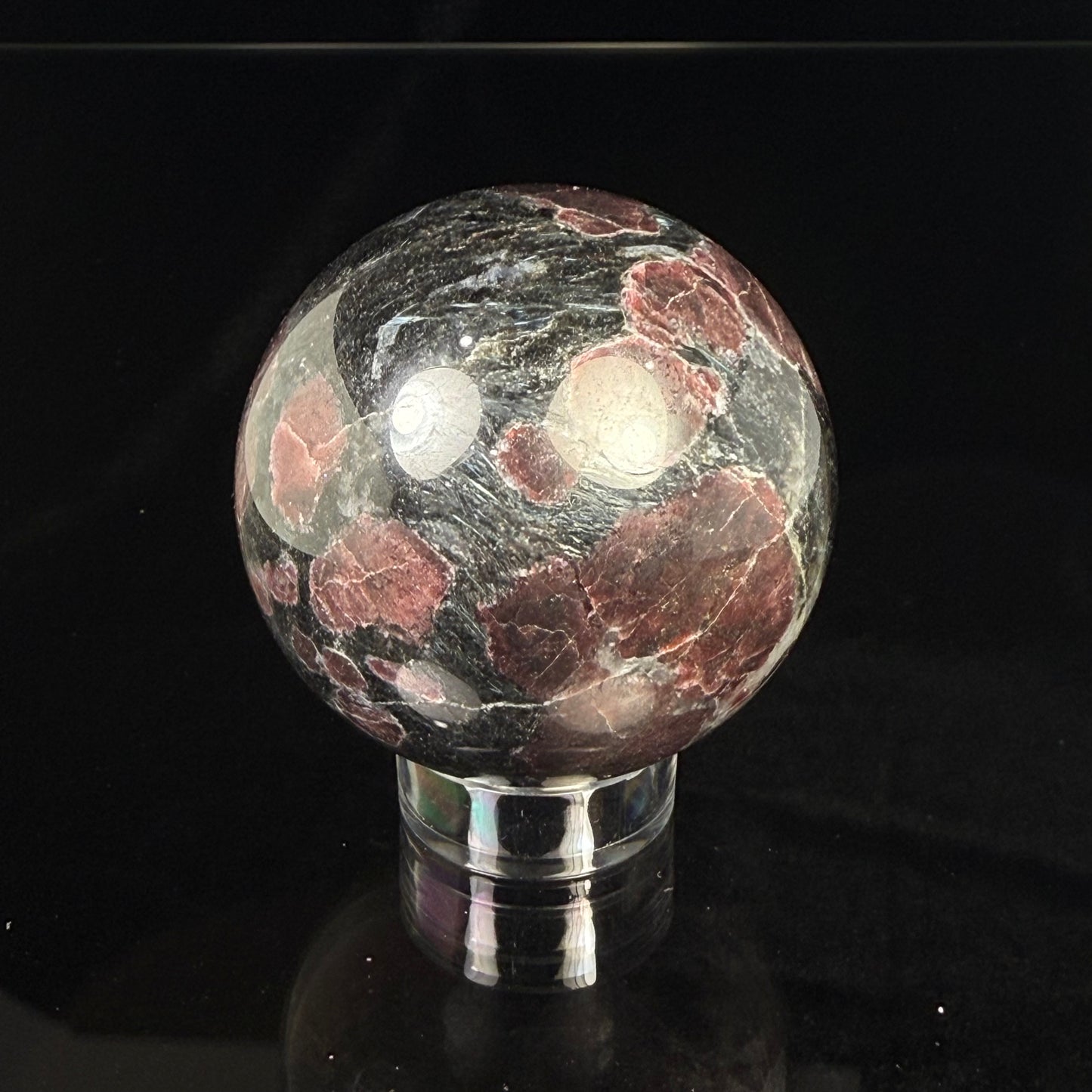 Garnet Arfvedsonite Sphere