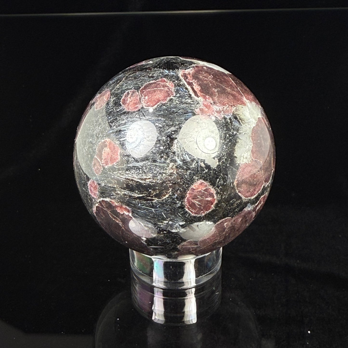 Garnet Arfvedsonite Sphere