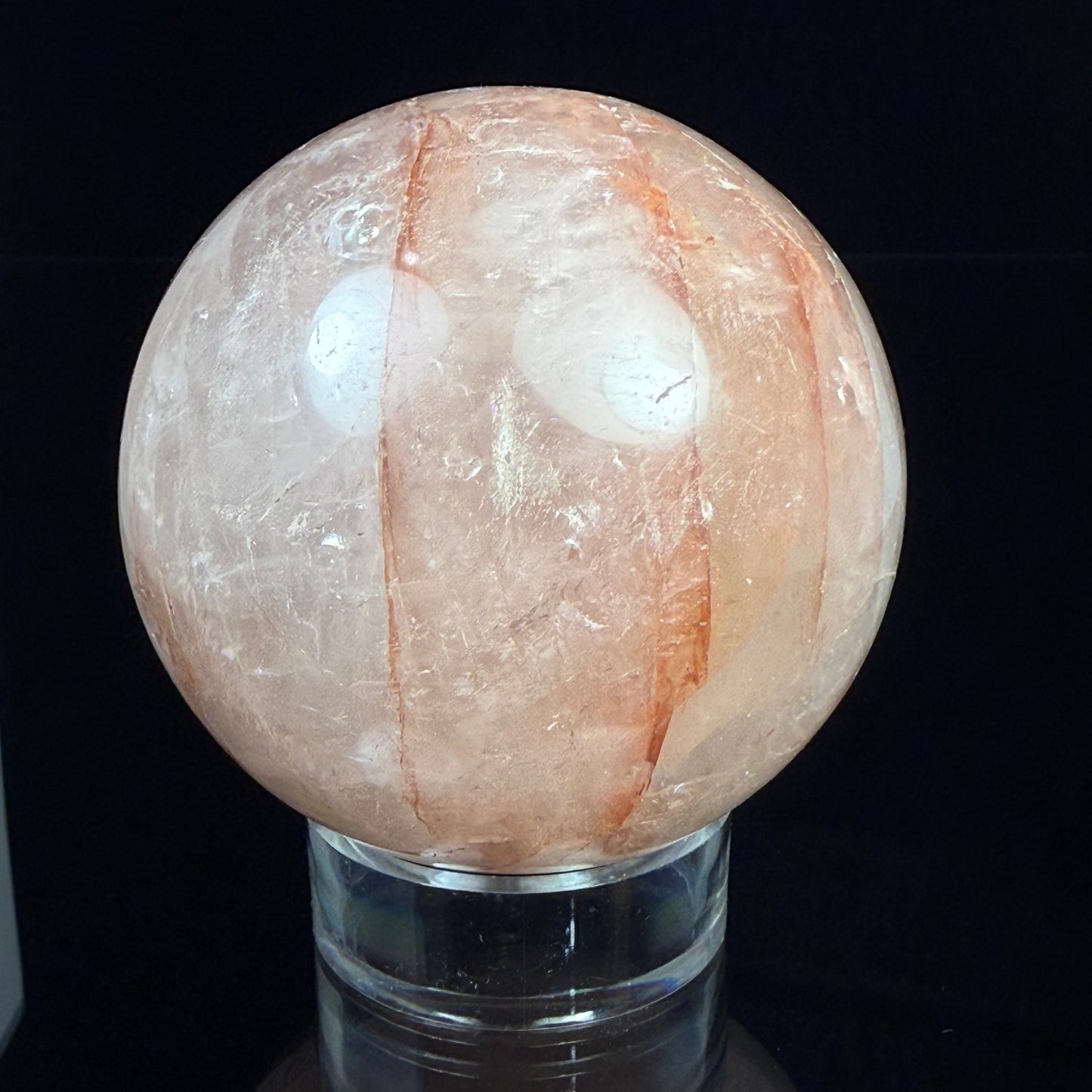 Red Hematite Quartz Sphere