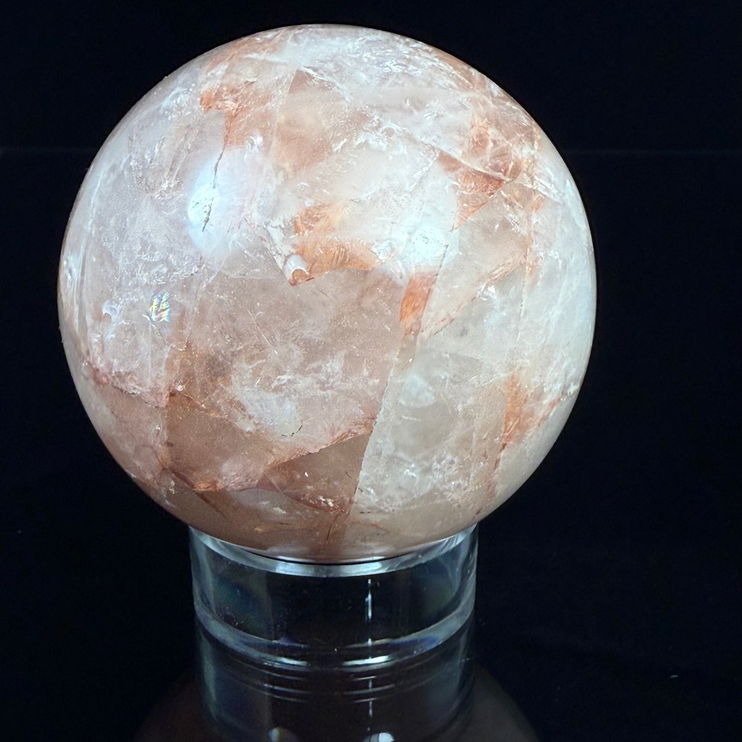 Red Hematite Quartz Sphere