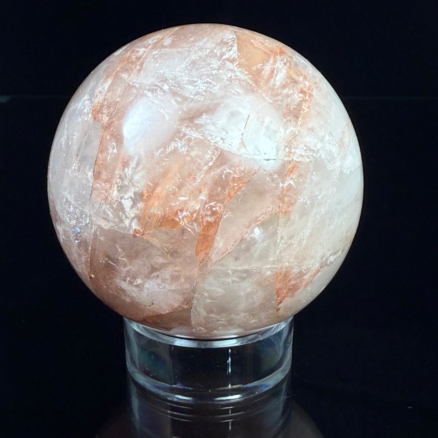 Red Hematite Quartz Sphere