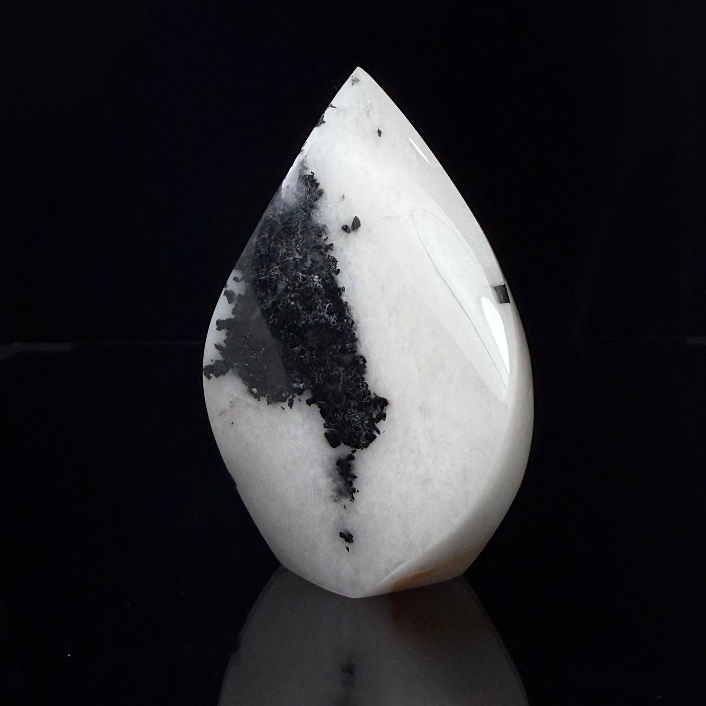 Quartz with Black Tourmaline Flame