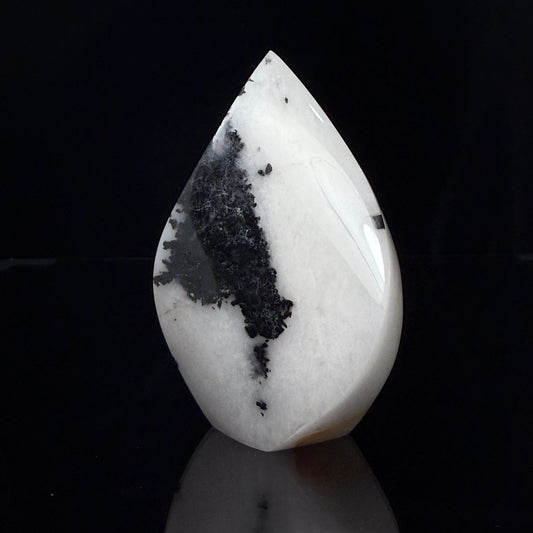 Quartz with Black Tourmaline Flame