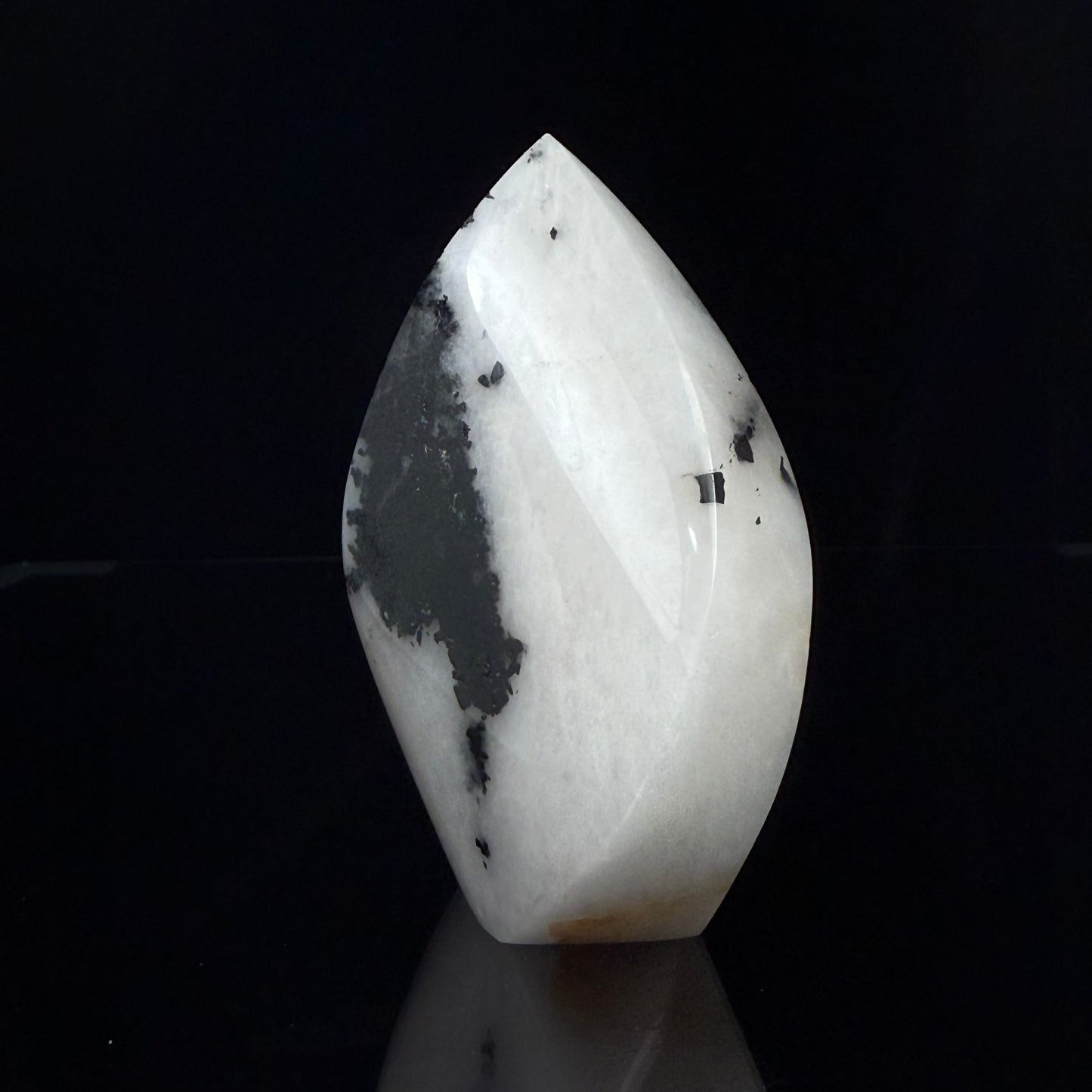 Quartz with Black Tourmaline Flame
