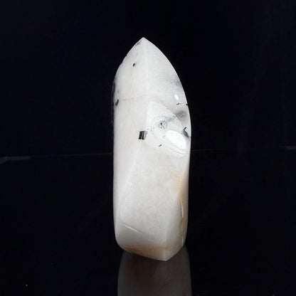 Quartz with Black Tourmaline Flame