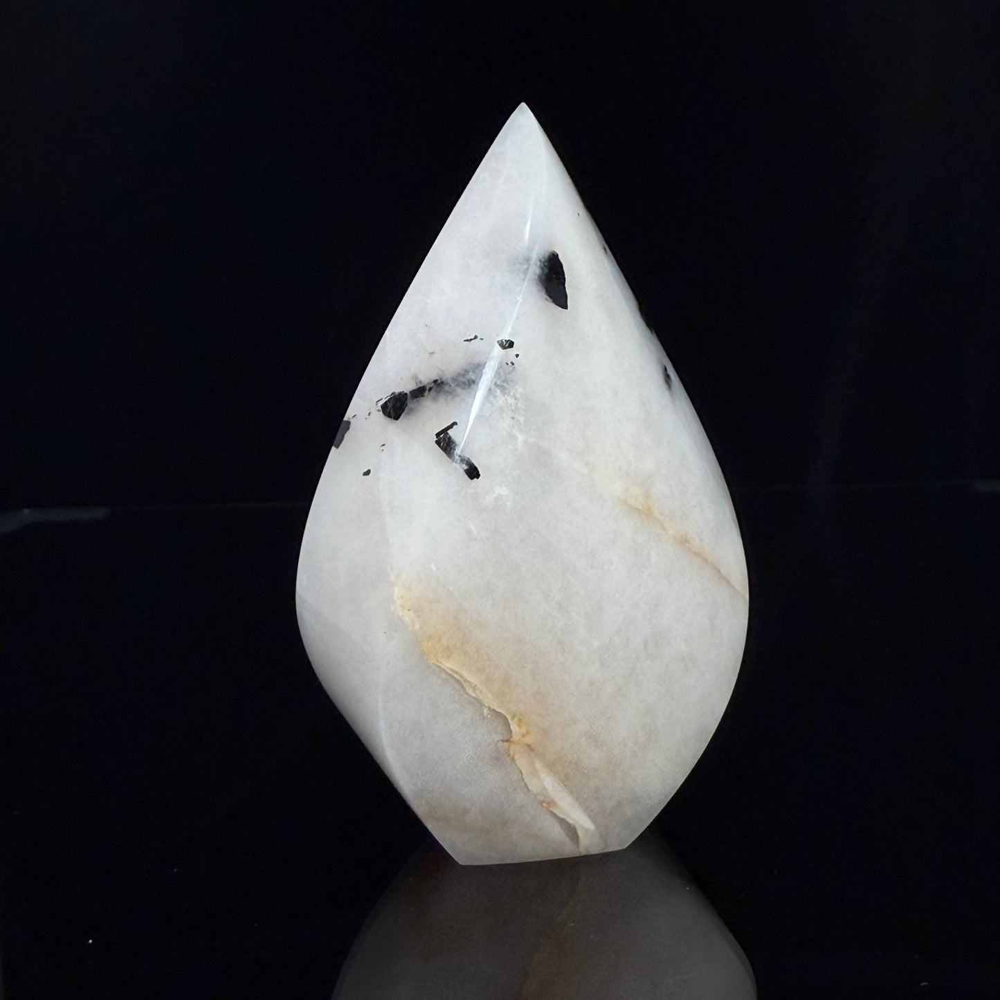 Quartz with Black Tourmaline Flame
