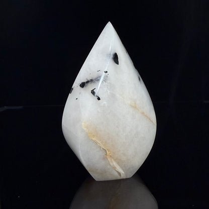 Quartz with Black Tourmaline Flame
