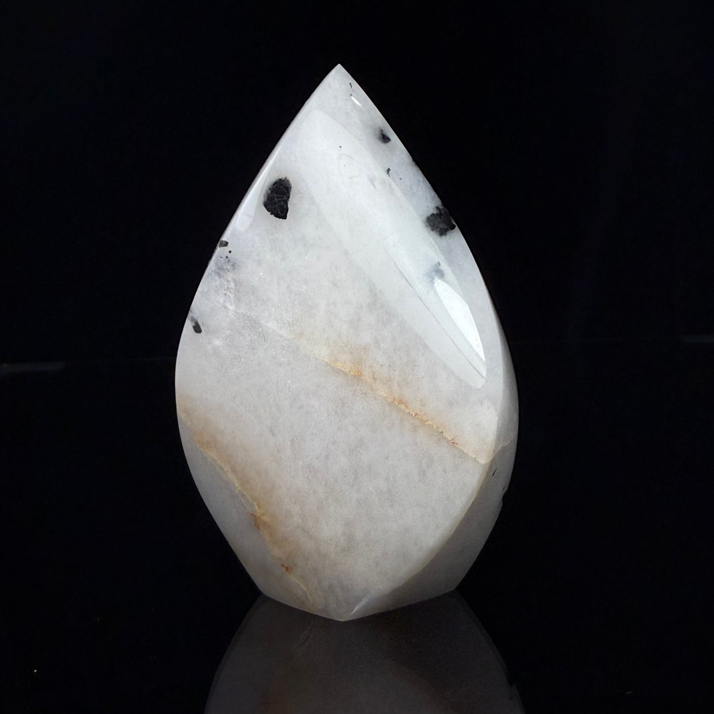 Quartz with Black Tourmaline Flame