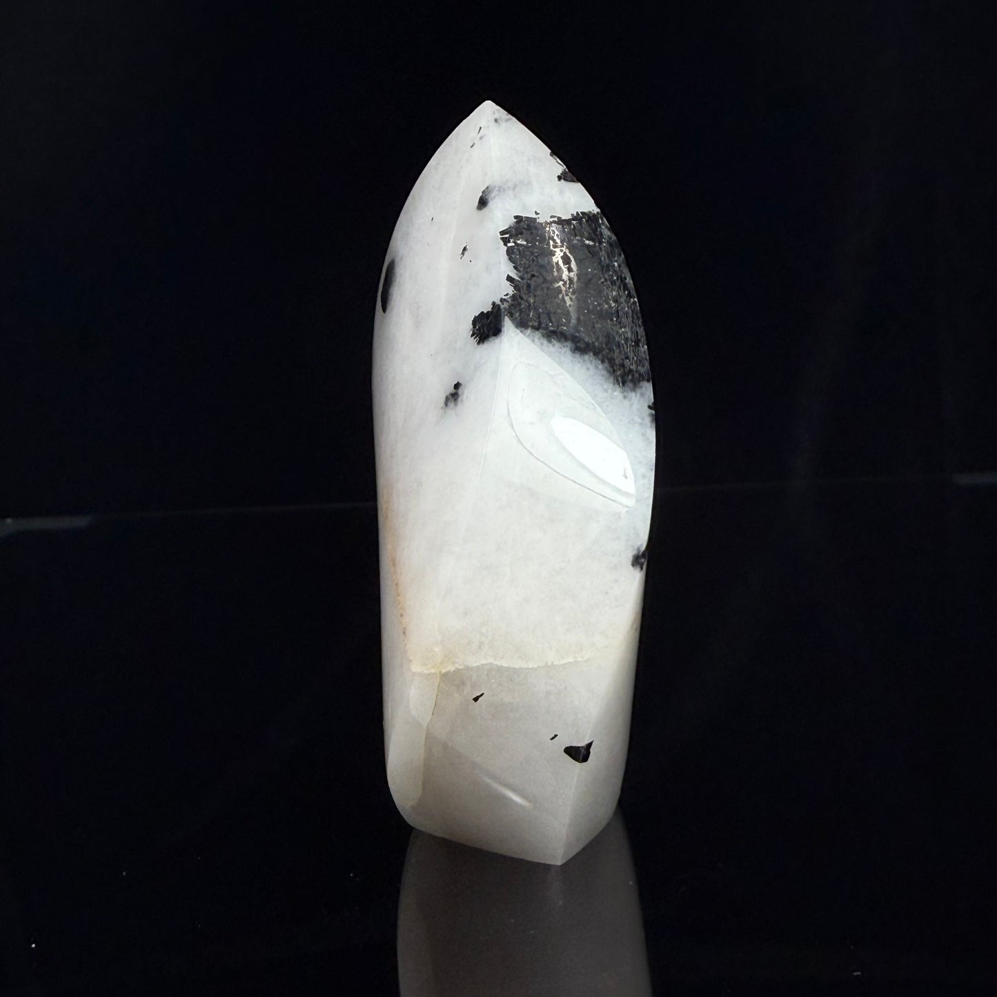 Quartz with Black Tourmaline Flame