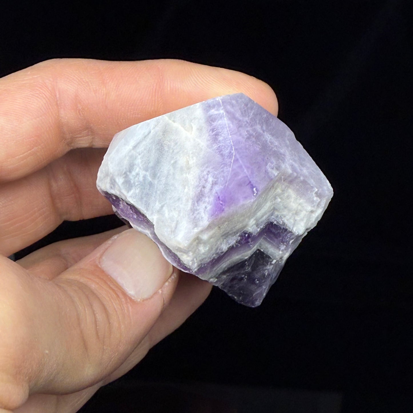 Polished Chevron Amethyst Point