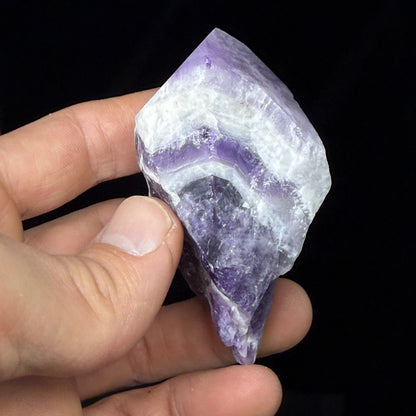 Polished Chevron Amethyst Point