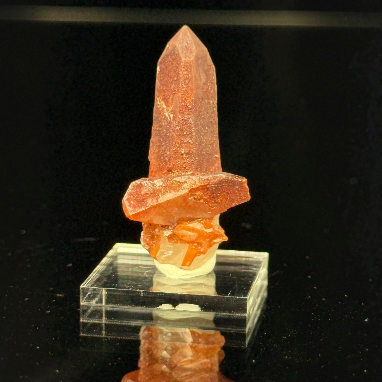 Hematite Quartz Point